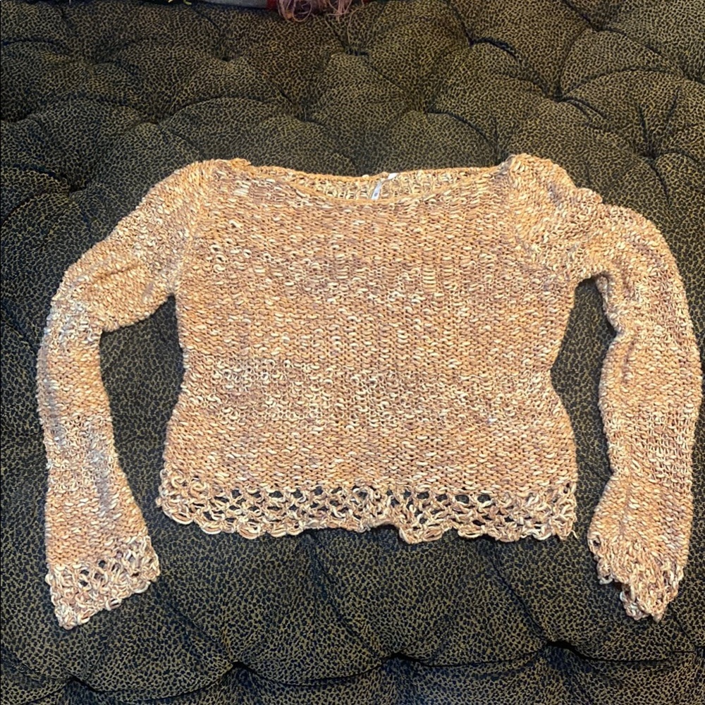 Chic Knit Sweater in Tan